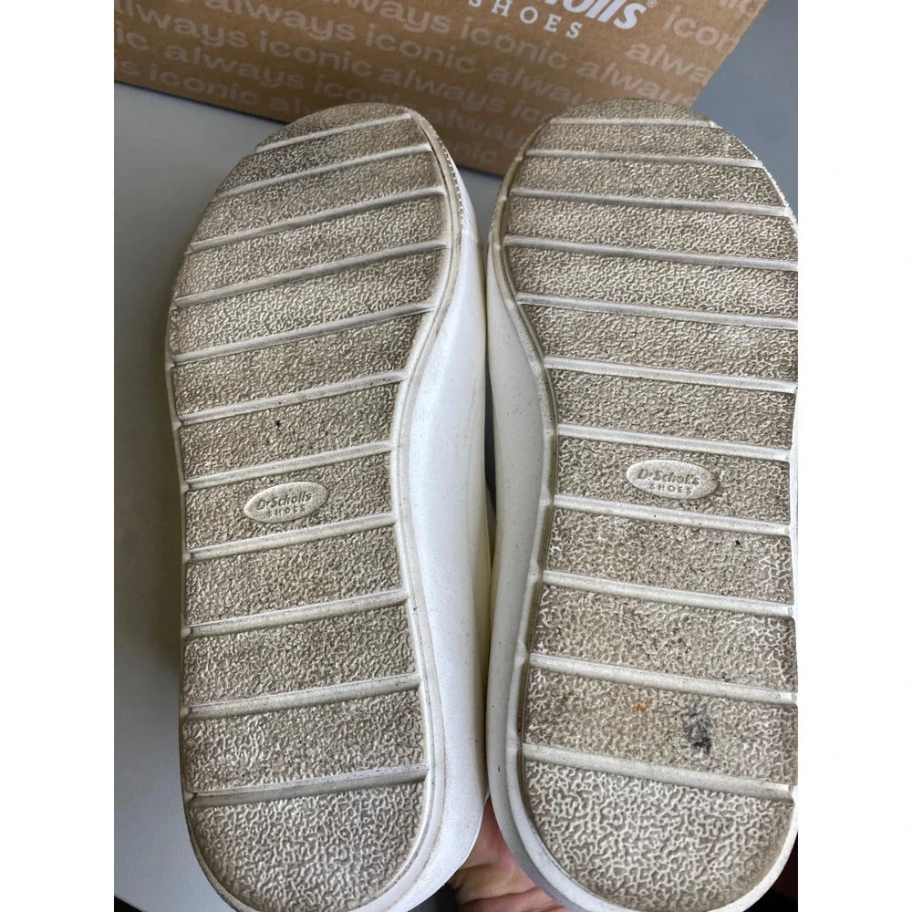 Dr. Scholls Time Off Max White Platform Sneakers Lace Up J0170S1101 Womens 8.5 M